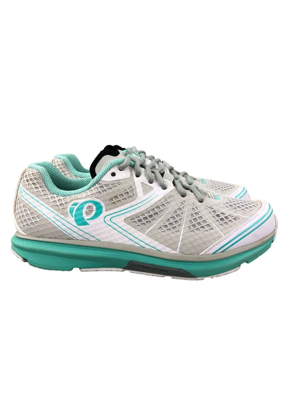Pearl Izumi Women's Size 39 (US 8) X-Road Fuel IV Gray White Green Cycling Shoes